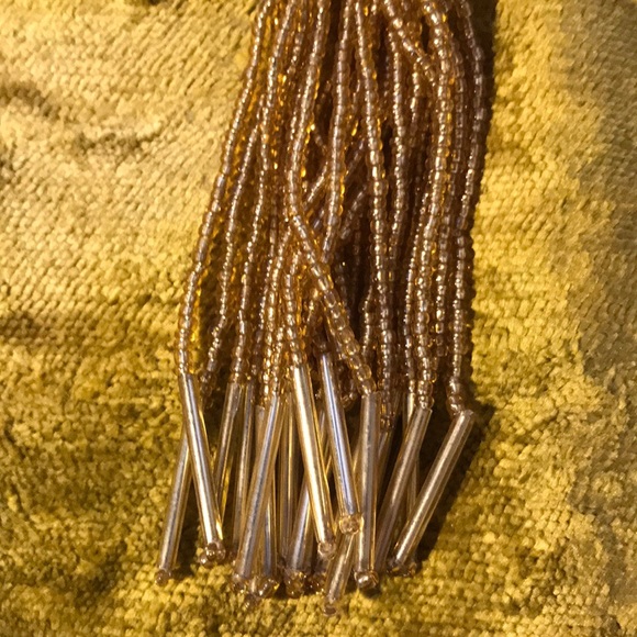 Shopbop Gold Beaded Tassel Earrings - Picture 3 of 3